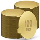 Mini Cake Boards O'CREME Gold Round 8 cm, à prova de graxa, 100 quilates