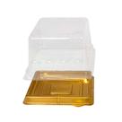 Mini cake box quadrada ouro c/ 10un flip