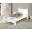 Mini Cama de Criança Infantil Branca com Colchão 148x68x10 Cm