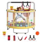 Mini Cama Elástica de 55" para Crianças, Telawah para Uso Interno e Externo com Rede de Proteção, Tapete Redondo para Pular com Cesta de Basquete, Presentes de Aniversário para Crianças Mini Cama Elástica de 55" para Crianças, Telawah para Uso Interno e Externo com Rede de Proteção, Tapete Redondo para Pular com Cesta de Basquete, Presentes de Aniversário para Crianças