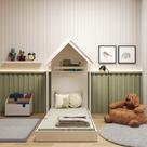 Mini Cama Infantil 1 Prateleira Casinha