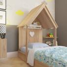 Mini Cama Infantil 1 Prateleira Casinha