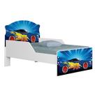 Mini Cama Infantil 148x68cm Proteção Lateral Carro Azul Z53 - Mpozenato