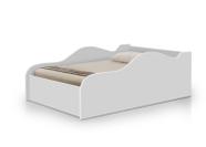 Mini Cama Infantil Branca MDF Para Quarto De Menina e Menino Cama Baixa Proteção Lateral Unissex
