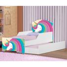 Mini Cama Infantil com Auxiliar Pop Lindo Unicórnio Mini Cama Infantil com Auxiliar Pop Lindo Unicórnio