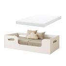 Mini Cama Infantil Encanto Estilo Montessoriana Acompanhando Colchão D18 Menino Menina Branco Em MDF AV