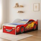 Mini Cama Infantil Juvenil Carro Com Proteção Lateral Adesivada MDF Design Moderno Para Quarto C