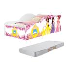 Mini Cama Infantil Juvenil Carro Com Proteção Lateral Adesivada MDF Design Moderno Para Quarto Com Colchão Incluso