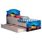 Mini Cama Infantil Lívia com Cama Auxiliar Mdf Azul Milani Movelaria Mini Cama Infantil Lívia com Cama Auxiliar Mdf Azul Milani Movelaria
