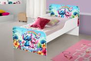 Mini Cama Infantil MDF com adesivo de personagens para Meninas Stitch