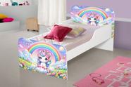 MIni Cama Infantil MDF Unicórnio com Colchão