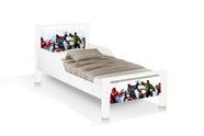 mini cama infantil meli para quarto de menino dos vingadores com proteção lateral