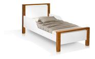 Mini Cama Infantil Vitória Branca / Mel Com Colchão