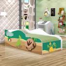 Mini Cama Like Dino Nas Pedras Infantil Com Colchão