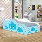 Mini Cama Like Nuvenzinhas Menino Infantil Com Colchão Mini Cama Like Nuvenzinhas Menino Infantil Com Colchão