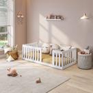 Mini Cama Montessoriana com Grade Giulia Casatema MadeiraOriginals Branco