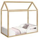 Mini Cama Montessoriana Zoe Branco Acetinado Pinus Natural - Reller