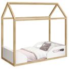Mini Cama Montessoriana Zoe Branco Acetinado Pinus Natural Reller Mini Cama Montessoriana Zoe Branco Acetinado Pinus Natural Reller