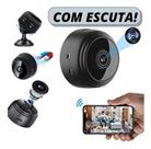 Mini Câmera Espiã de Segurança Wifi Full HVisão Noturna Gravador de Voz Sensor de Presença Controle Pelo Celular