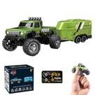 Mini caminhão cibernético RC Monster Truck com reboque em escala 1:64