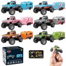 Mini caminhão cibernético RC Monster Truck com trailer 6 cores 1:64