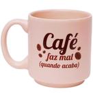 Mini Caneca Café Faz Mal (Quando Acaba) Café Expresso Empilhável Cerâmica 100ML - Zona Criativa Mini Caneca Café Faz Mal (Quando Acaba) Café Expresso Empilhável Cerâmica 100ML - Zona Criativa