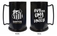 Mini Caneca Oficial Licenciada com Gel Congelante Preto 300ml Santos