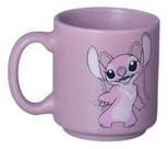 Mini Caneca Tina Stitch Angel 100ml Rosa - Zonacriativa