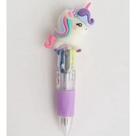 Mini Caneta Fofinha 4 Cores Diversos Personagens Coloridos