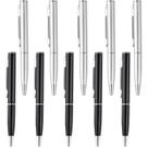 Mini canetas BBTO Mini canetas esferográficas de metal de 10 peças (douradas)