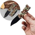 Mini Canivete Retrátil em Aço Inoxidável Camuflado com Lâmina de 5cm Para Aventuras e Emergências SLKD45