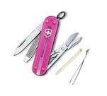Mini Canivete Suíço Classic Victorinox Rosa Translúcido 7 funções Original 0.6203.T5