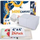 Mini Canvas Artkey 10x10 cm, pacote com 24 unidades, 100% algodão para pintura