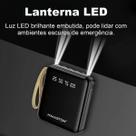 Mini Carregador 10000mah Power Bank Portátil 4 Cabos Com Luz