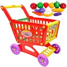 Mini Carrinho de Mercado Compras +Frutas Verduras Brinquedo