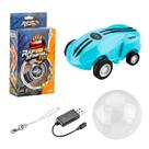Mini carro de brinquedo infantil, carro de alta velocidade com luz de rotação de 360 graus para alívio de pressão, carro de brinquedo infantil com carregamento USB grande