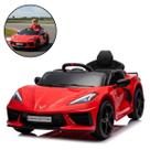 Mini Carro Elétrico 12V Corvette Stingray C8 Controle Remoto Infantil Vermelho Importway Bw431vm
