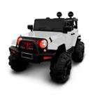 Mini Carro Elétrico Infantil Jipe com Controle Remoto Branco Mini Carro Elétrico Infantil Jipe com Controle Remoto Branco