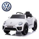 Mini Carro Elétrico Licenciado Vw Beetle Fusca Branco 6v