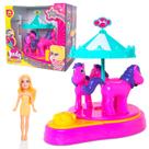 Mini Carrossel Parque De Diversões Com Boneca Judy Para Meninas - Samba Toys