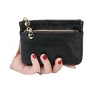 Mini Carteira Feminina De Couro Com Zíper, Porta-cartões, Chaveiro Infantil, Carteira De Bolso