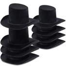 Mini cartolas decorativas Skylety Black Felt 8 peças
