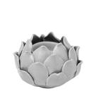 Mini Castiçal Cerâmica Cinza 12CM - Mart