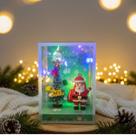 Mini Cenário Natalino LED a Bateria - Papai Noel e Árvore de Natal na Caixa DP Play