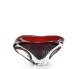 Mini Centro Em Cristal Murano Vermelho - São Marcos 23cm