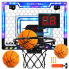 Mini cesta de basquete interna AOKESI com marcador e iluminação LED