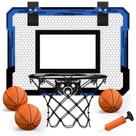 Mini cesta de basquete QDRAGON Over The Door com 3 bolas azuis