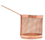 Mini Cestinha Redonda Inox Bronze - Mimo Style