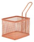 Mini cestinha retangular inox bronze mimo style
