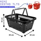 Mini Cestinhas Farmácia 34x22x14cm Cesta Mercado Loja 7lts Mini Cestinhas Farmácia 34x22x14cm Cesta Mercado Loja 7lts